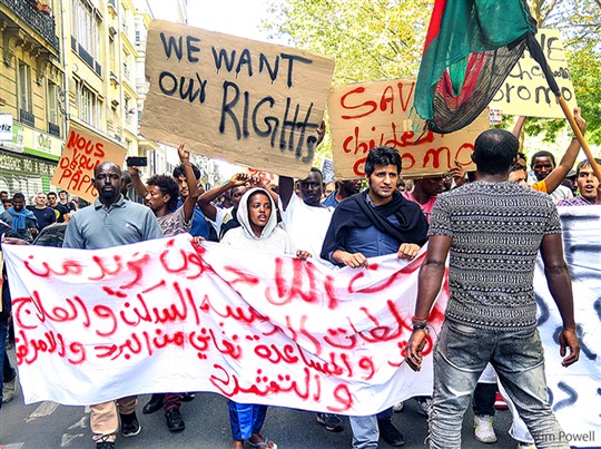 Migrant rally in Paris